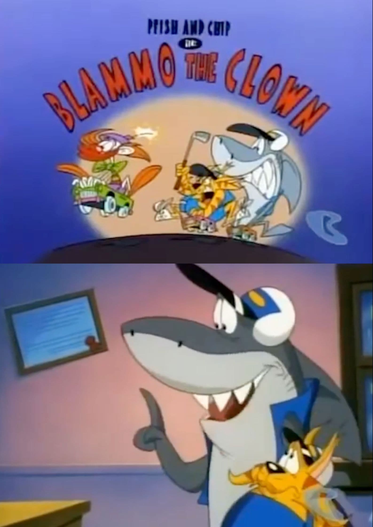 Pfish and Chip in Blammo the Clown