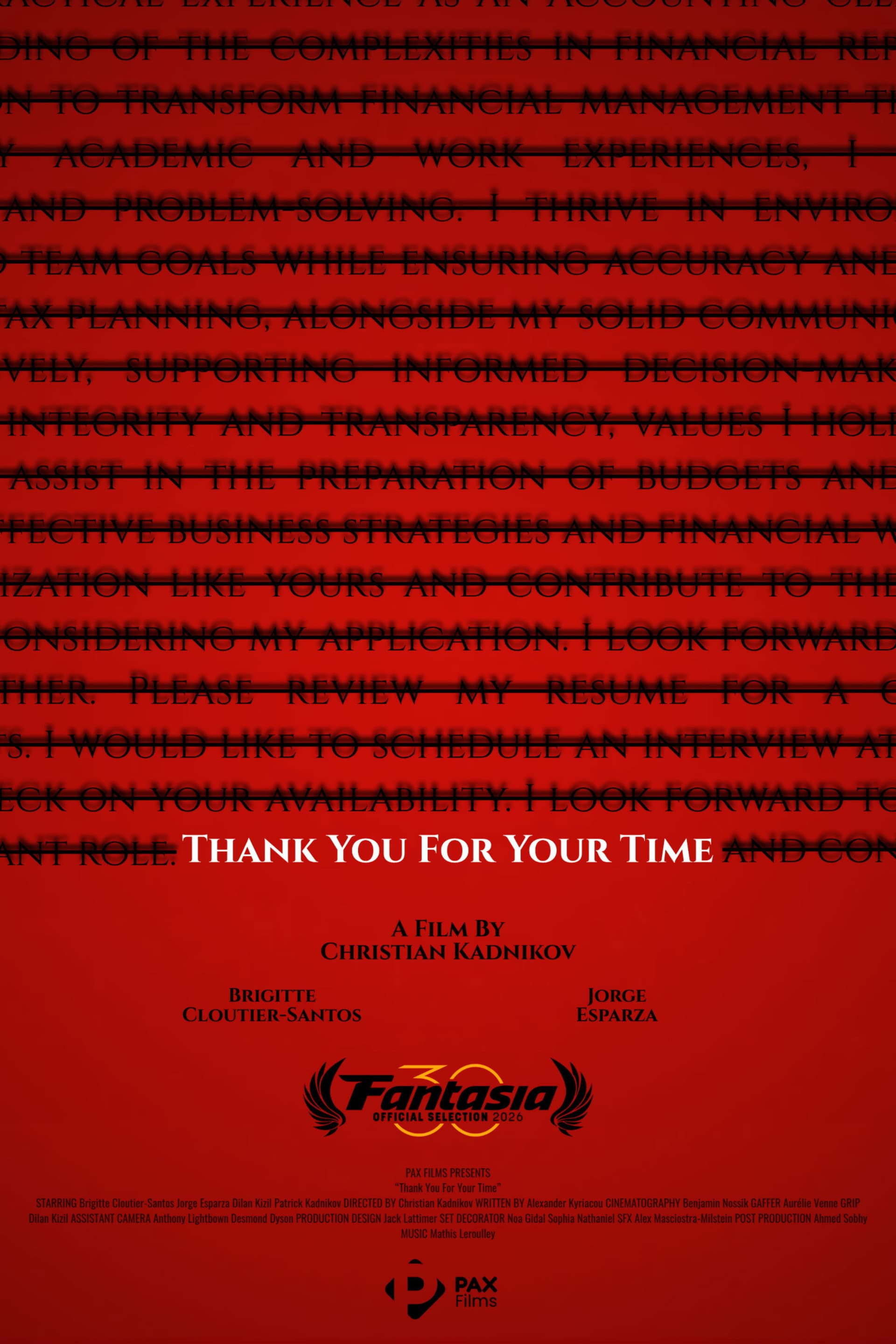 Thank You For Your Time