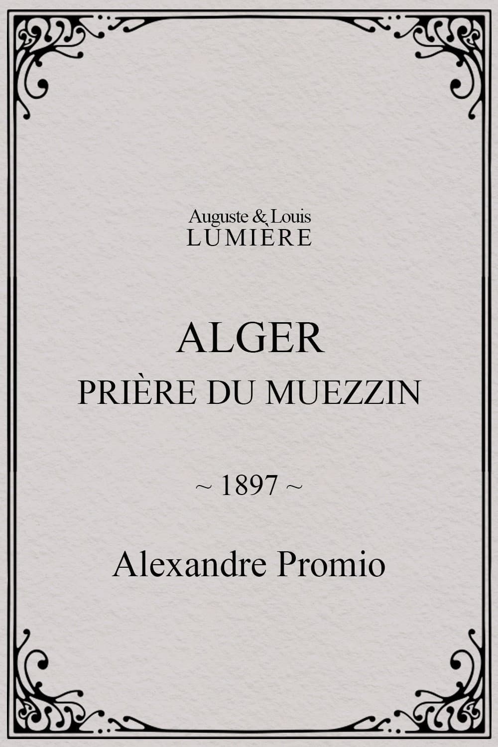 Alger : prière du muezzin