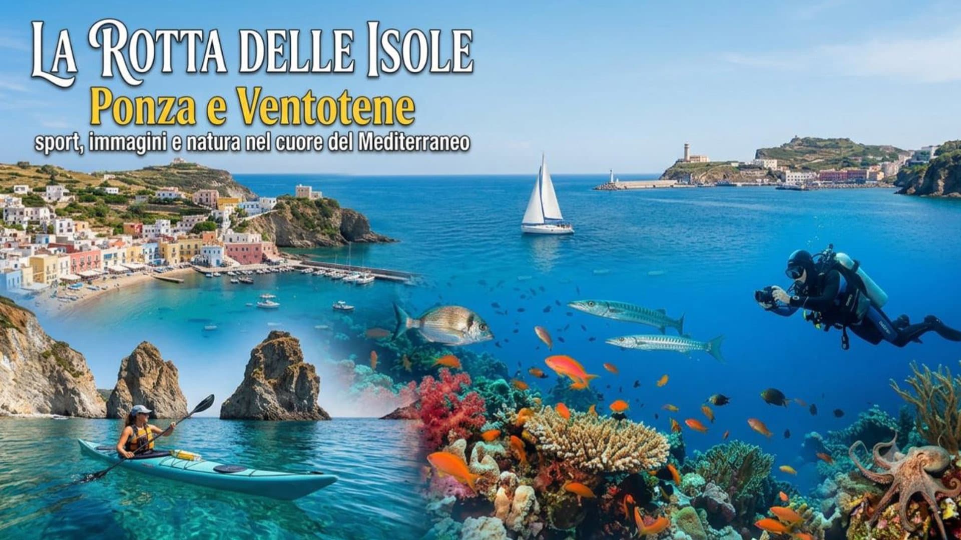 LA ROTTA DELLE ISOLE – Ponza e Ventotene, sport, immagini e natura nel cuore del Mediterraneo