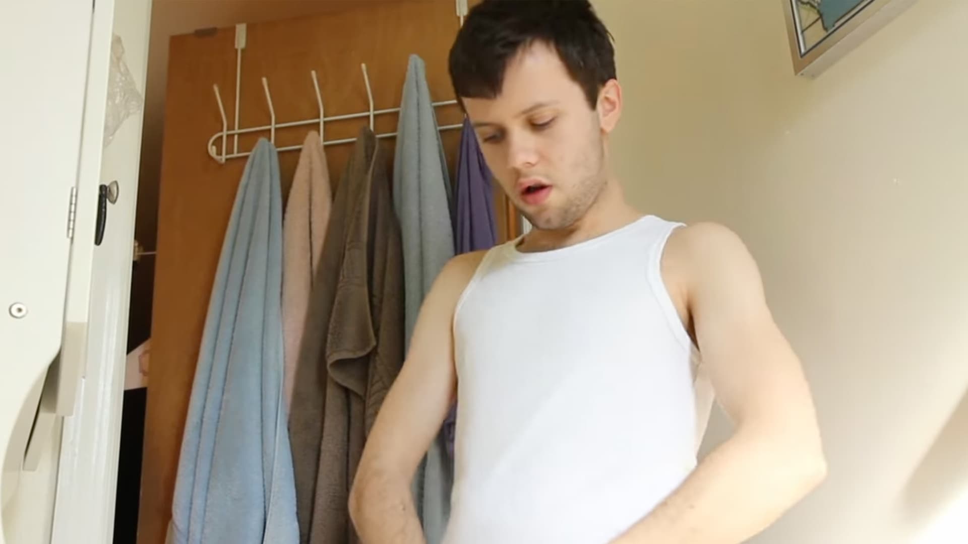 A Straight Guy Pissing All Over A Toilet Seat