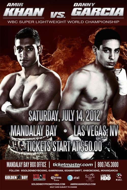 Amir Khan vs. Danny Garcia poster