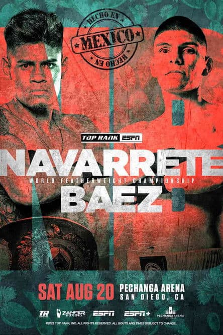 Emanuel Navarrete vs. Eduardo Baez poster