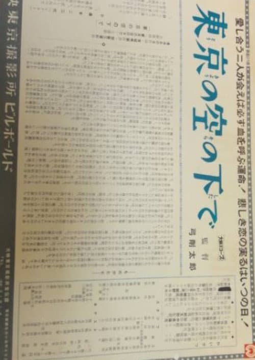 Under the Tokyo Sky poster