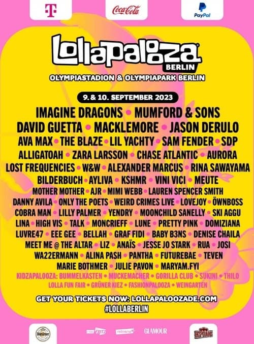 Imagine Dragons Lollapalooza Berlin poster