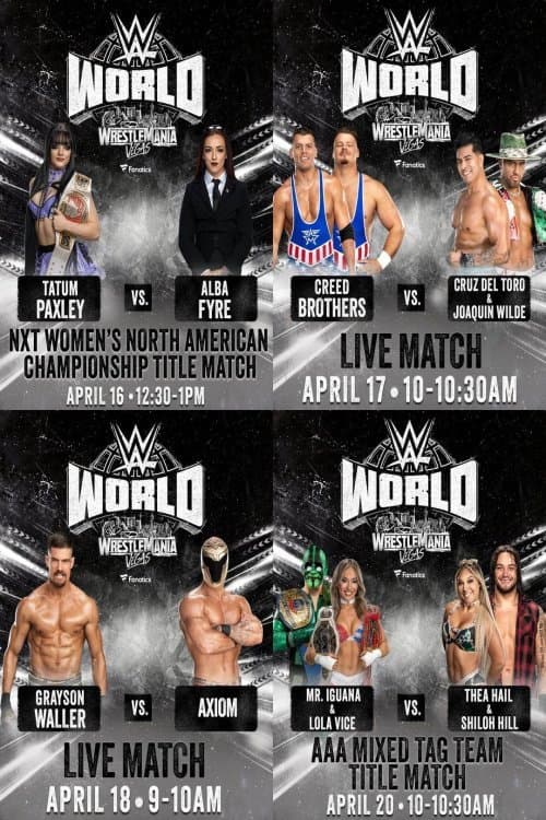 LIVE matches from WWE World: April 19, 2026 Part 2 poster