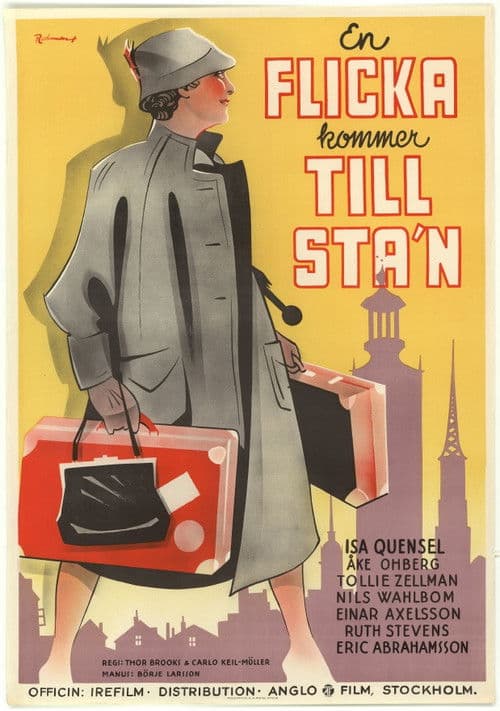 En flicka kommer till sta'n poster