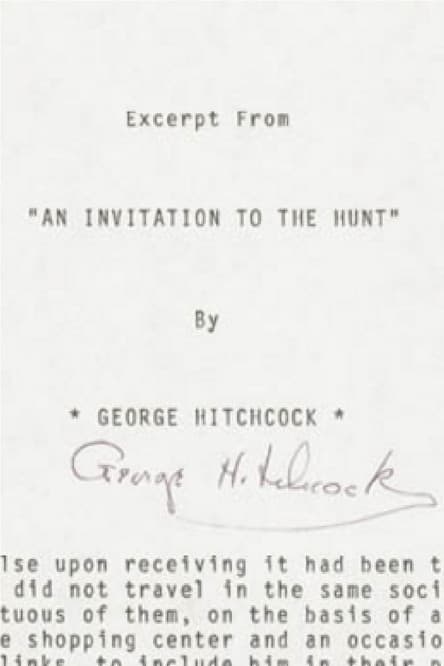 An Invitation to the Hunt poster