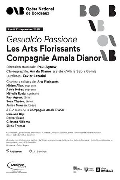 Amala Dianor and Les Arts Florissants: Gesualdo Passione @ Nuits de Fourvière 2026 poster