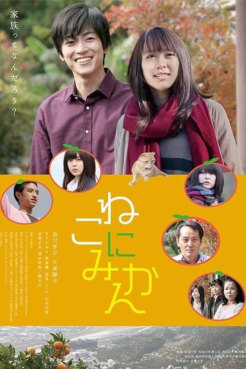 Tangerines on Cat poster