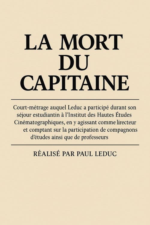 La mort du capitaine poster