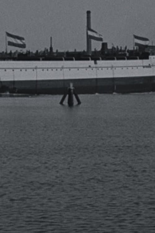 Te water laten van de 'Koningin Regentes' aan de marinewerf, 1900 poster