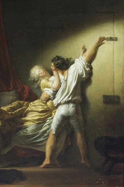 Jean Honoré Fragonard « L’amour dans les plis, Le Verrou » poster