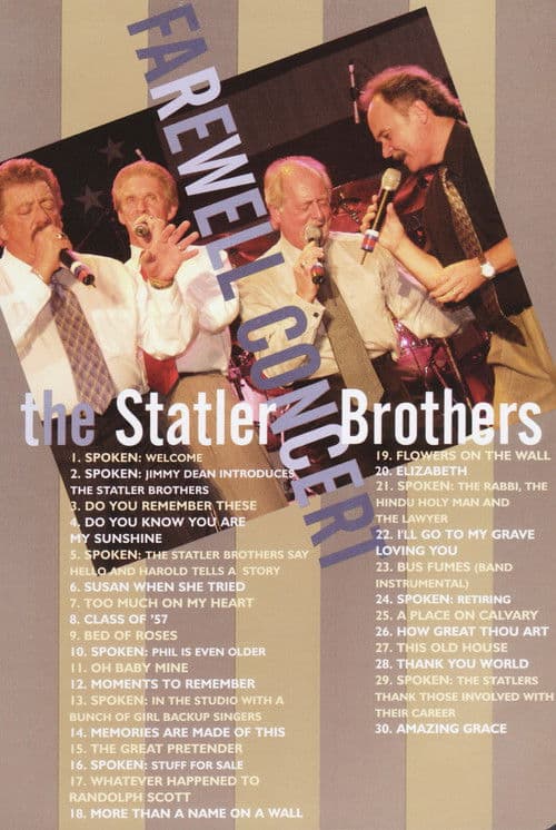 The Statler Brothers Farewell Concert poster