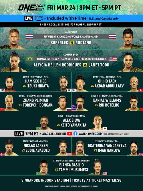 ONE Fight Night 8: Superlek vs. Williams poster