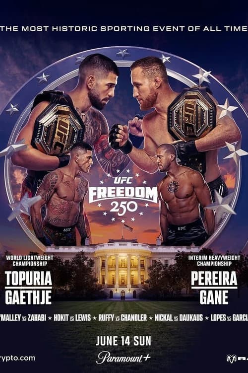 Ilia Topuria Vs Justin Gaethje poster
