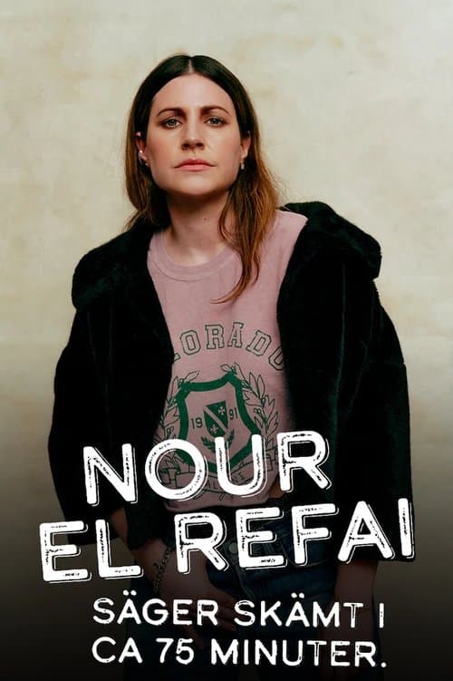 Nour El Refai säger skämt i ca 75 minuter poster
