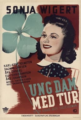 Ung dam med tur poster