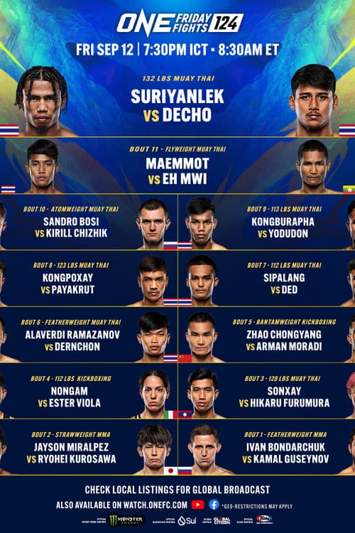 ONE Friday Fights 124: Suriyanlek vs. Decho poster