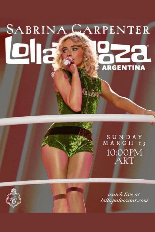 Sabrina Carpenter Live at Lollapalooza Chile poster