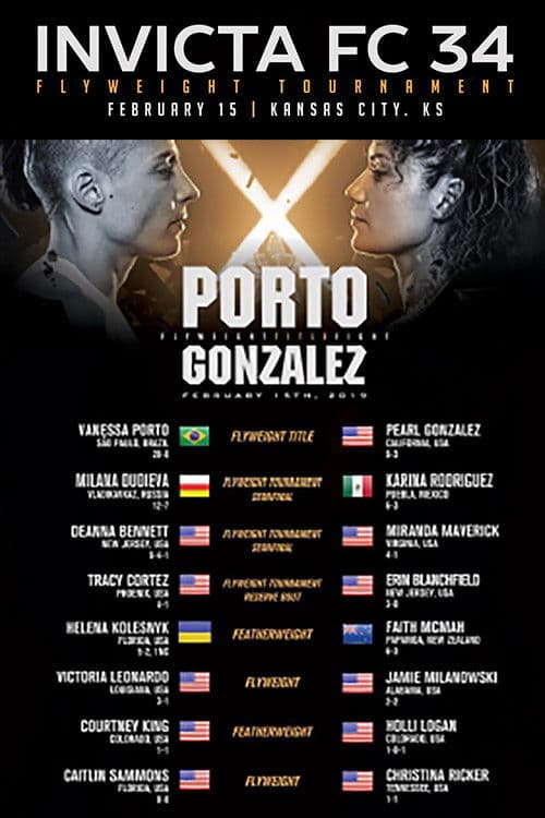 Invicta FC 34: Porto vs. Gonzalez poster
