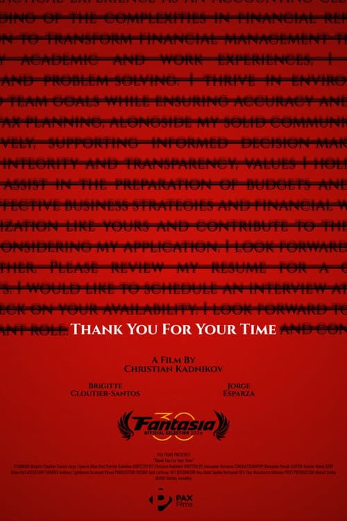 Thank You For Your Time poster