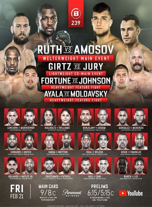 Bellator 239: Ruth vs Amosov poster