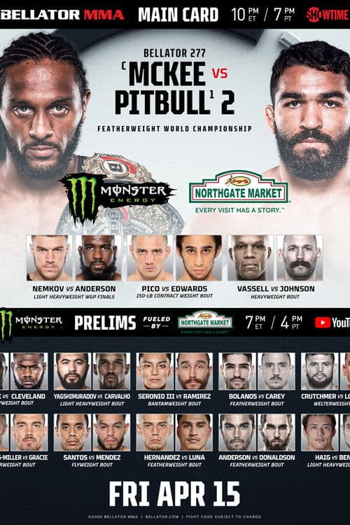 Bellator 277: McKee vs. Pitbull 2 poster