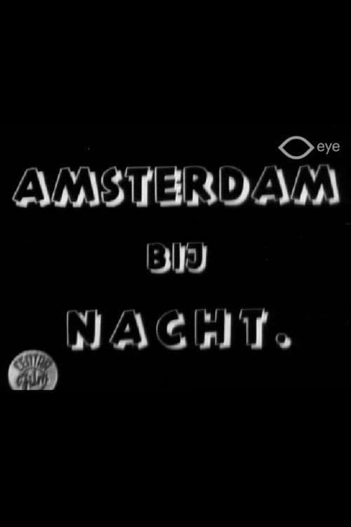 Amsterdam bij nacht poster