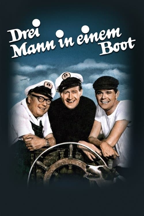 Drei Mann in einem Boot poster