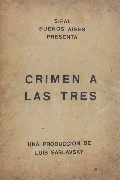 Crimen a las tres poster