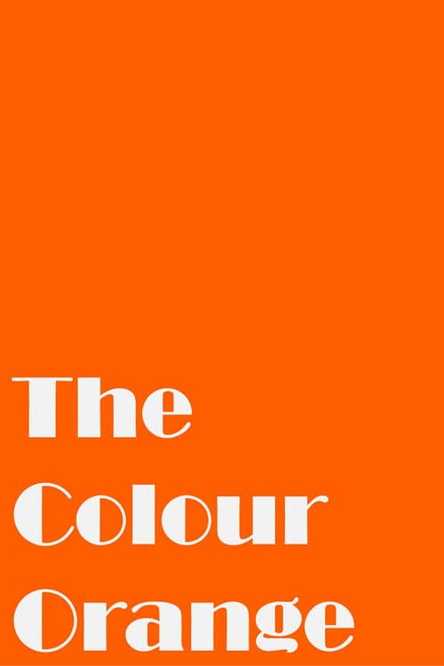 The Colour Orange poster