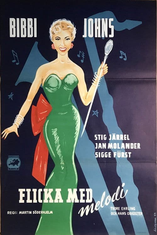 Flicka med melodi poster