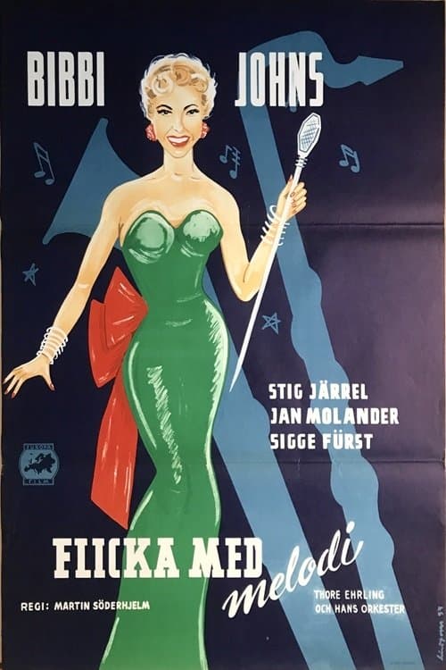 Flicka med melodi poster