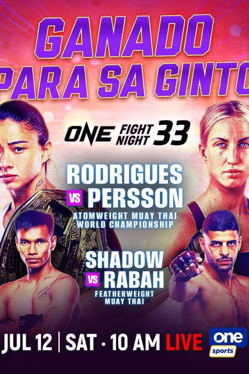 ONE Fight Night 33: Rodrigues vs. Persson poster