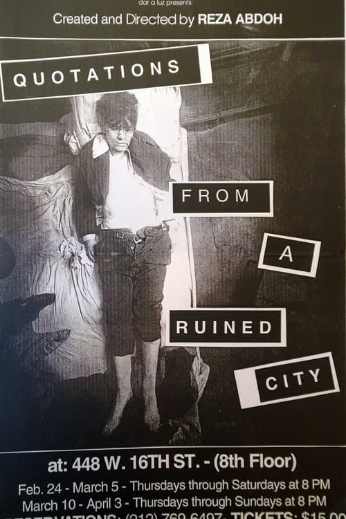 Quotations From a Ruined City poster