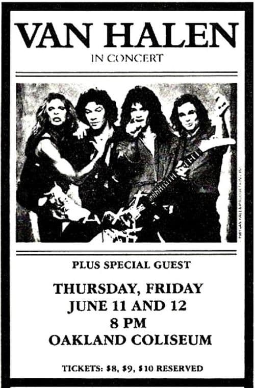 Van Halen: Oakland, CA @ Oakland Arena 1981 poster