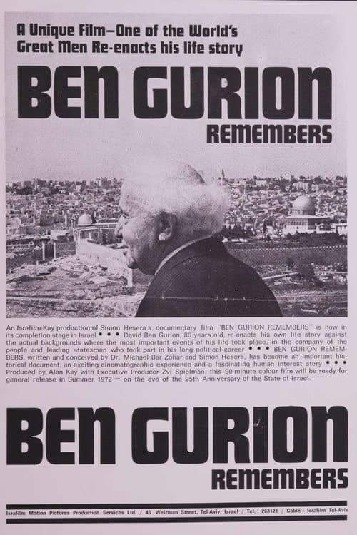 Ben Gurion Remembers poster