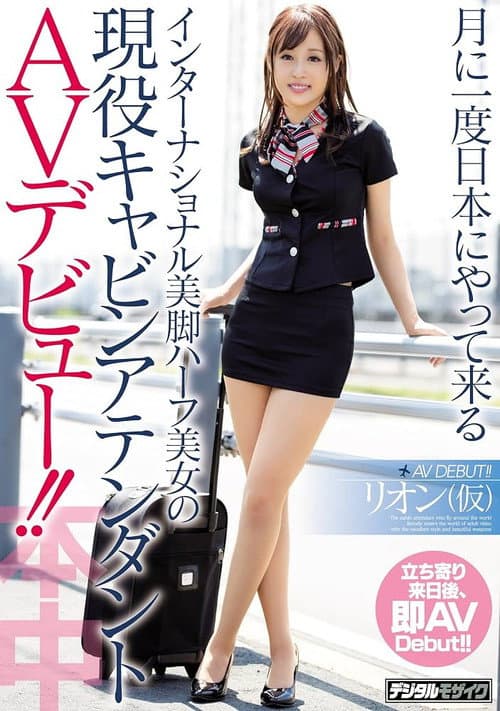 HND-432 月に一度日本にやって来るインターナショナル美脚ハーフ美女の現役キャビンアテンダントAVデビュー！！ poster