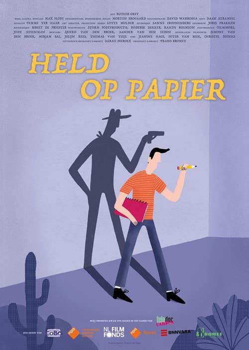 Held op papier poster