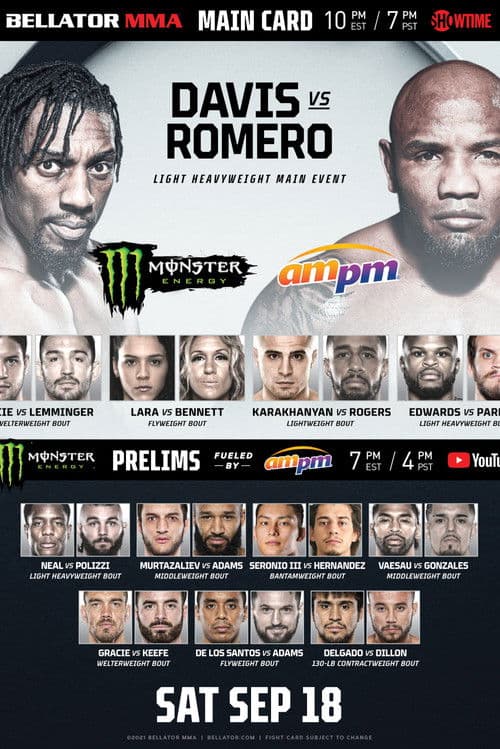 Bellator 266: Davis vs. Romero poster