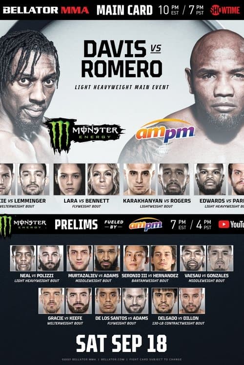 Bellator 266: Davis vs. Romero poster