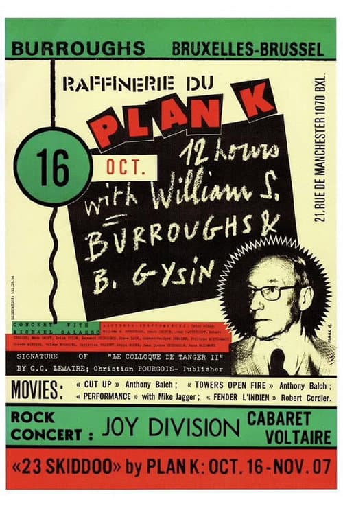 Joy Division: Plan K, Brussels 16th October, 1979 poster