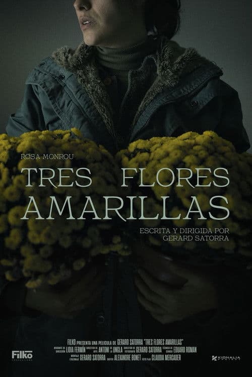 Tres flores amarillas poster