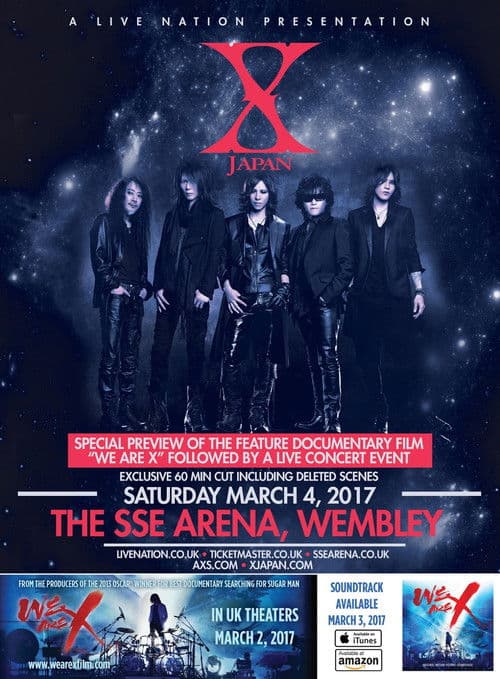 X Japan Live 2017 At The Wembley Arena poster