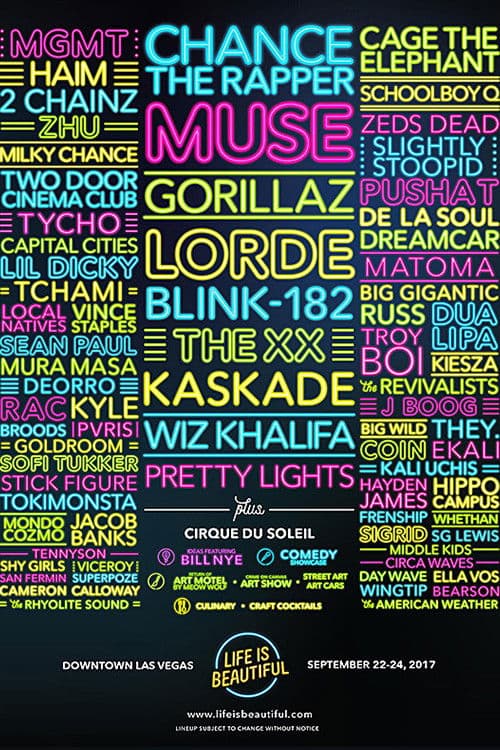 Muse - Live at Life is Beautiful Festival poster