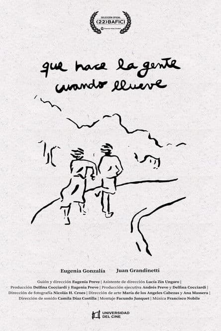 Qué hace la gente cuando llueve poster