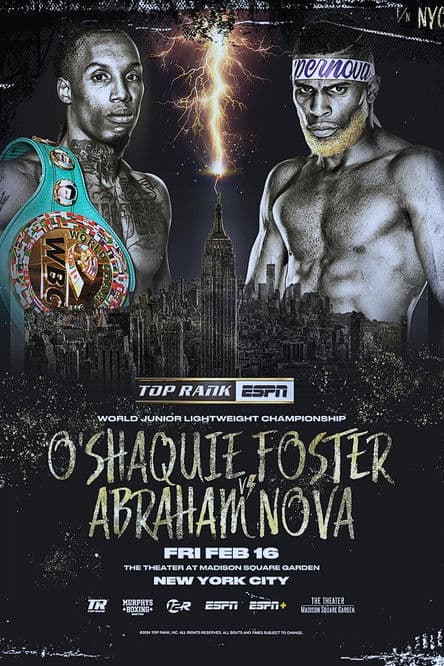 O'Shaquie Foster vs. Abraham Nova poster