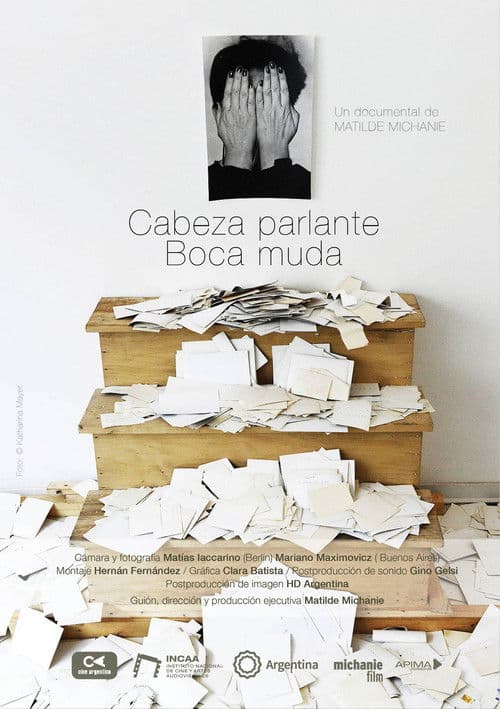 Cabeza parlante boca muda poster