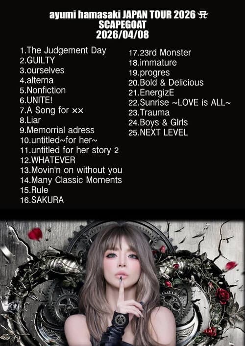 ayumi hamasaki JAPAN TOUR 2026 A -Scapegoat- poster